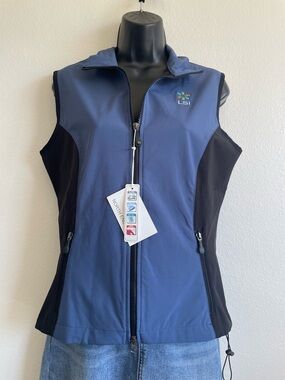 NWT North End Soft Shell Vest Women’s Small Blue Full Zip Lightweight Jacket LSI